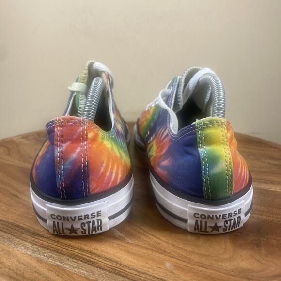 Converse All Star Mens Tie Dye Rainbow Multicolor Swirl Size 10 Low Top Shoes - Picture 3 of 10